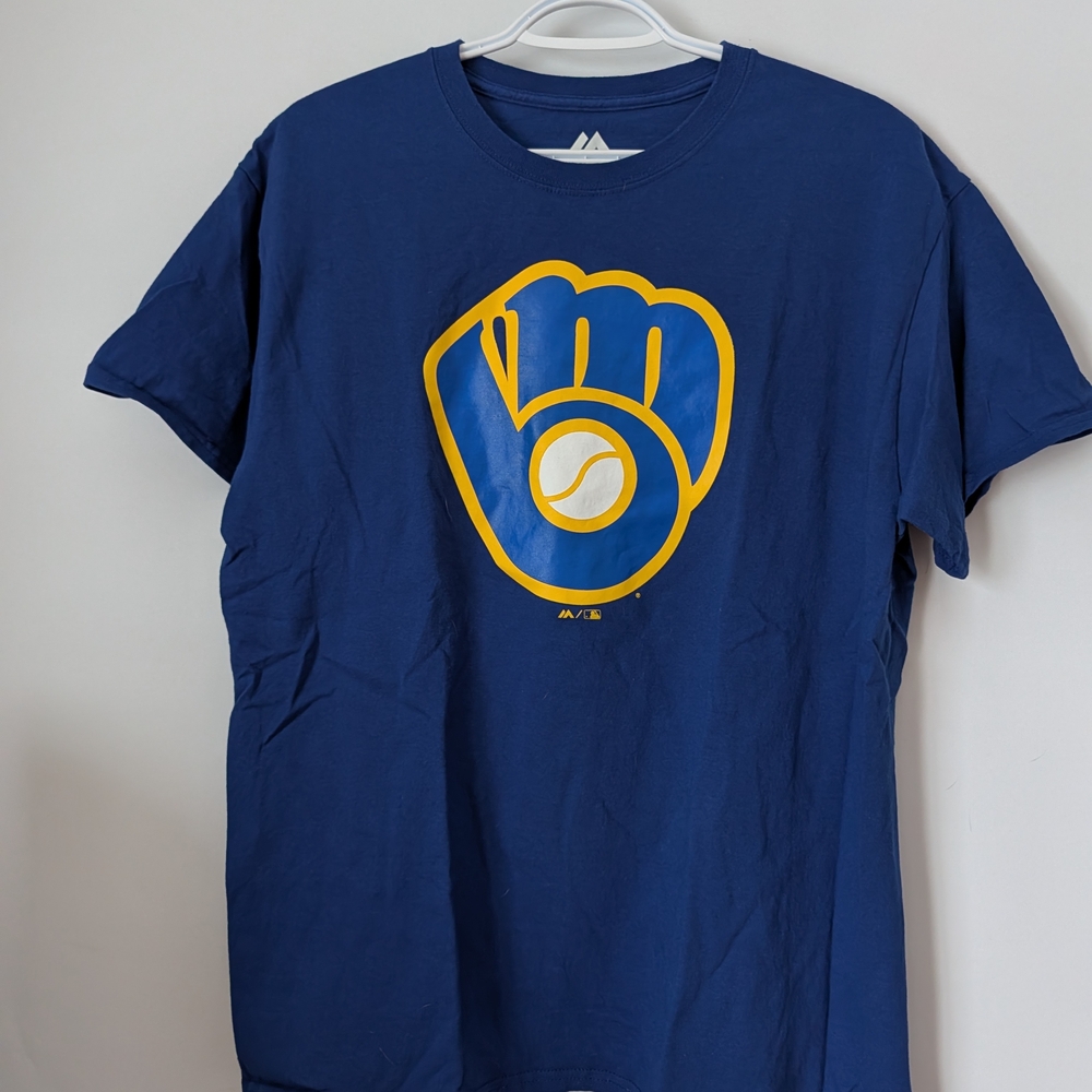 Majestic Royal Blue Tee with White Logo